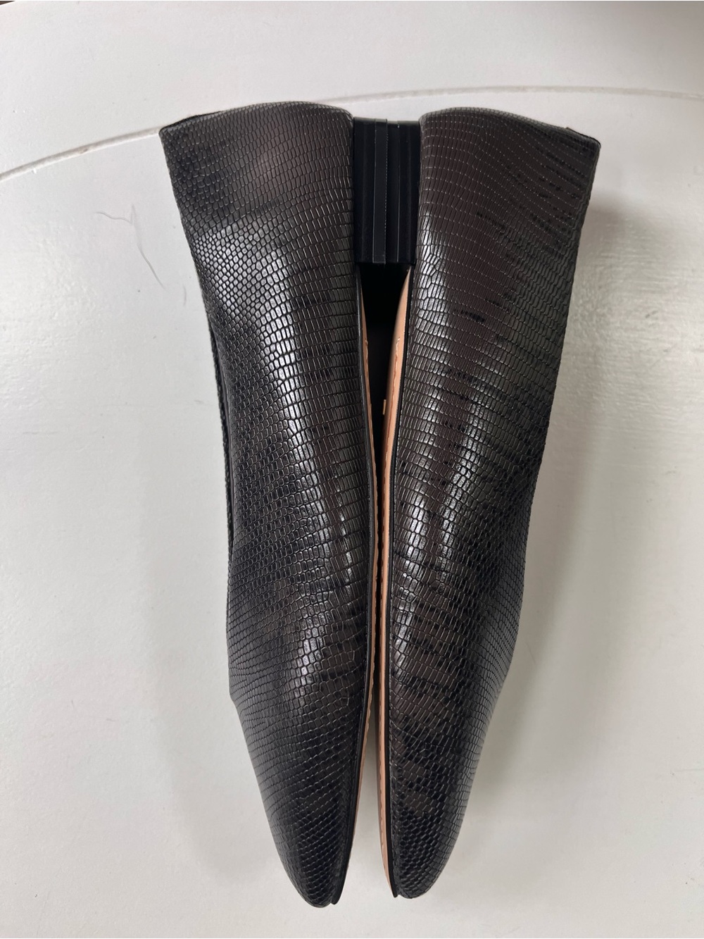 Birdies Black Textured Slip-On Flats with Quilted Metallic Insole - Picture 9 of 11
